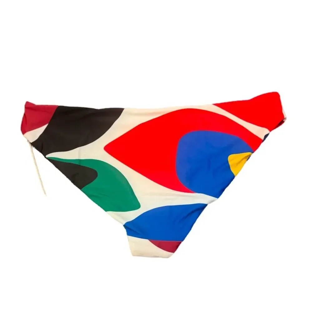 Mara Hoffman Zoa Bikini Bottom - Cream Multi Size XL